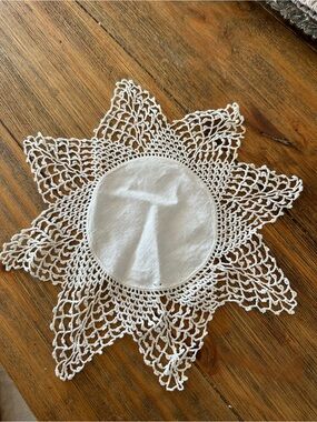 Vintage Classic White Crochet Lace Doily - Decorative Table Accent